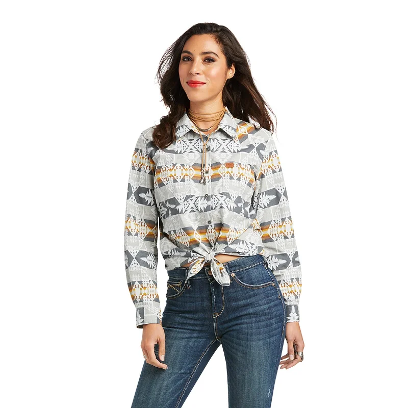 Ariat Pendleton Billie Jean Snap Shirt Classic Button-Up Short Tee