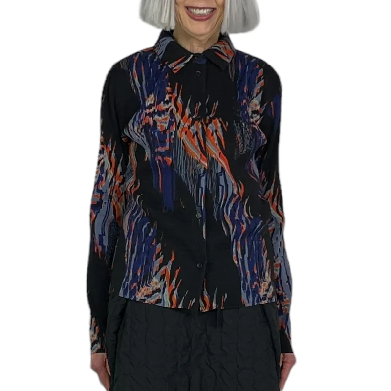 SILHOUETTE PLISSÉ SHIRT Comfortable Ribbed Short Sleeve
