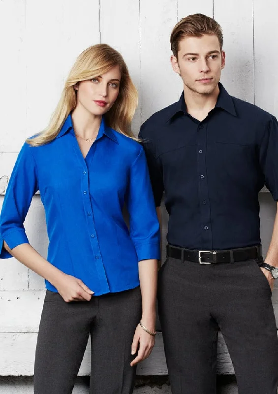 Biz Corporate Women's Plain Oasis 3/4 Sleeve Shirt LB3600 Chic Embellished Short Sleeve Biz Corporate Women's Plain Oasis 3/4 Sleeve Shirt LB3600 Chic Embellished Short Sleeve