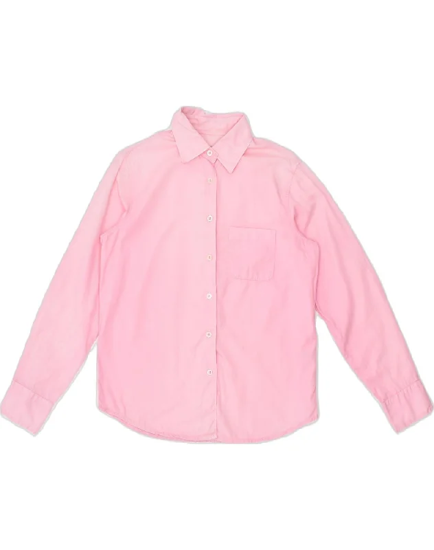 HENRY COTTONS Womens Shirt IT 42 Medium Pink Cotton Soft Cotton Short Tee