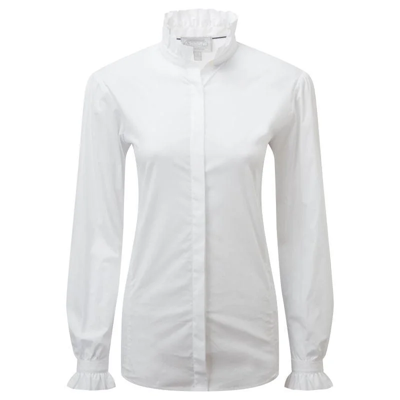 Schoffel Fakenham Ladies Shirt - White Cozy Plain Short Sleeve