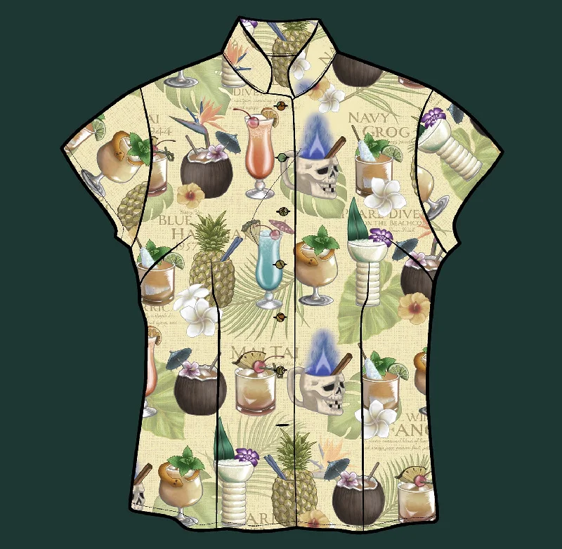 TikiLand Trading Co. 'Classics of Tiki' - Classic Aloha Button Up-Shirt - Womens - Ready to Ship! (US shipping included) Classic Short Sleeve Tunic TikiLand Trading Co. 'Classics of Tiki' - Classic Aloha Button Up-Shirt - Womens - Ready to Ship! (US shipping included) Classic Short Sleeve Tunic