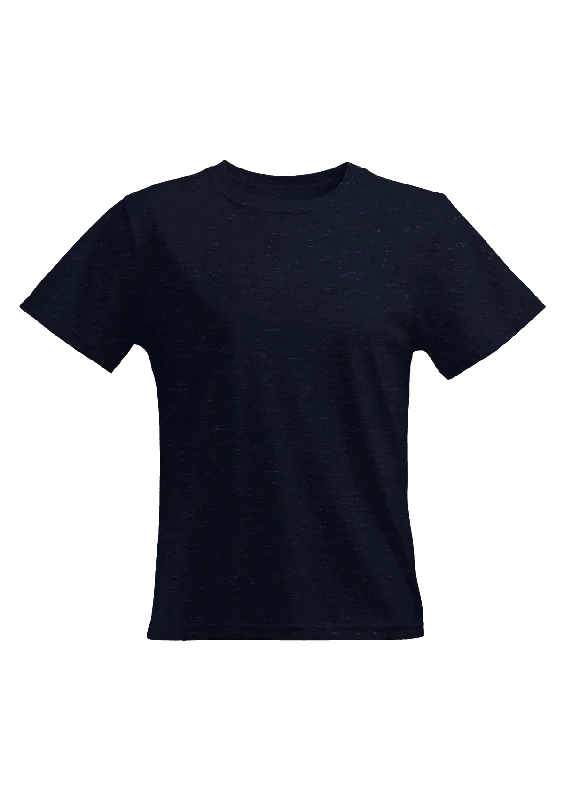 Perfect TShirt Co Women's Short Sleeve Crew Neck Heather Relax Fit in Navy Comfortable Flowing Short Sleeve Perfect TShirt Co Women's Short Sleeve Crew Neck Heather Relax Fit in Navy Comfortable Flowing Short Sleeve