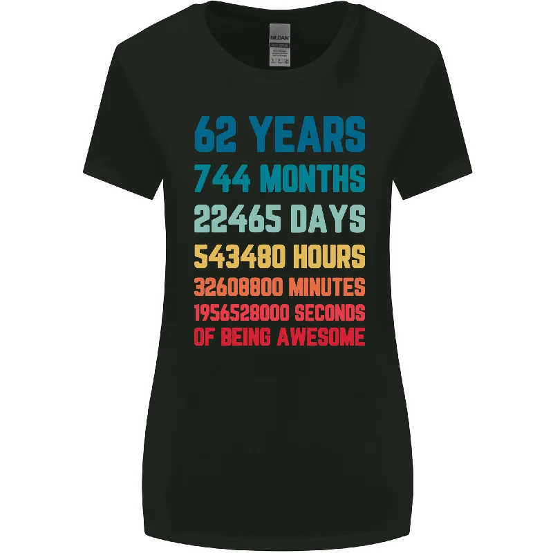 62nd Birthday 62 Year Old Womens Wider Cut T-Shirt Anti-Shrink Durable Soft