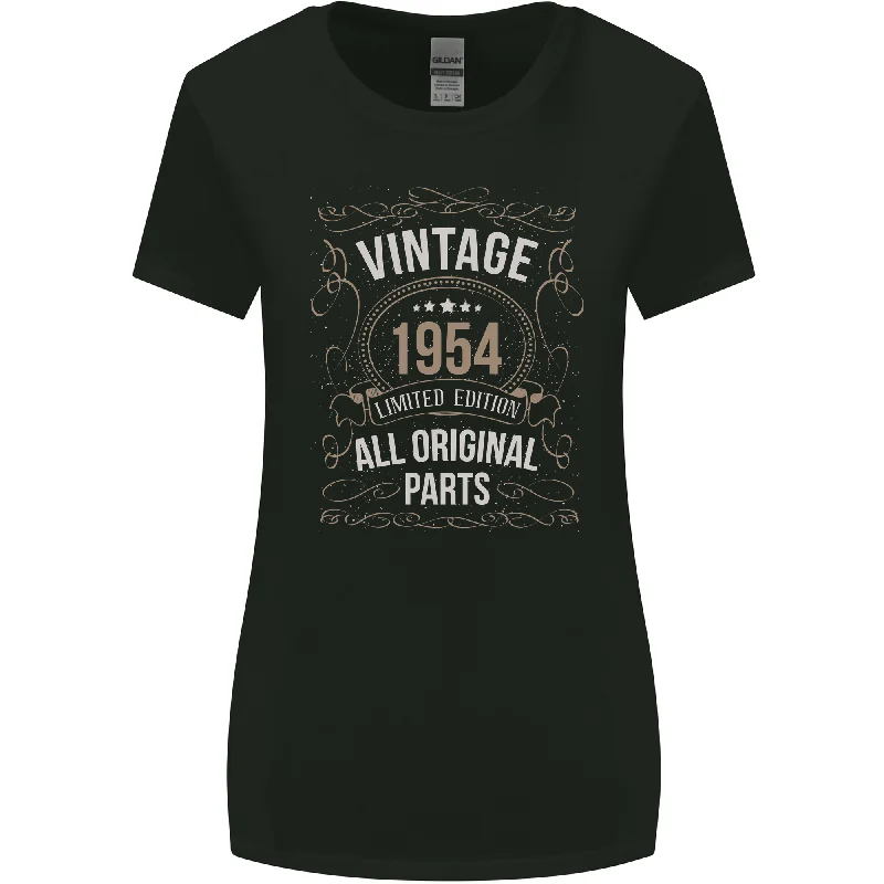 69th Birthday Limited Edition 1954 Womens Wider Cut T-Shirt Cashmere Blend Cotton Blend Poly Blend