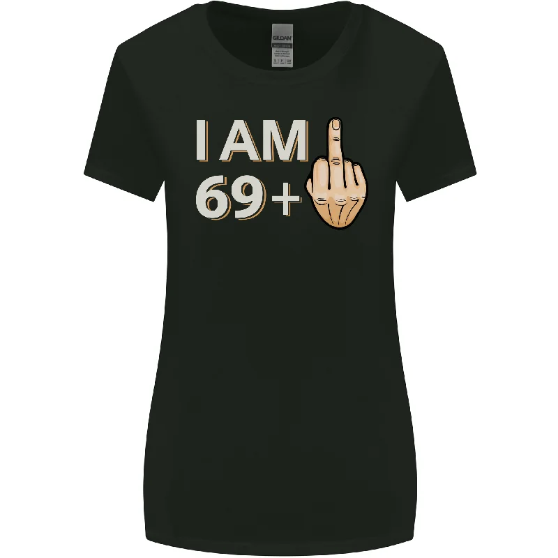 70th Birthday Funny Offensive 70 Year Old Womens Wider Cut T-Shirt Welt Pockets Slit Pockets Flap Pockets