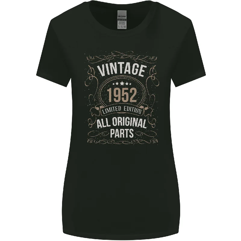 71st Birthday Limited Edition 1952 Womens Wider Cut T-Shirt Graphic Embroidered Appliqued