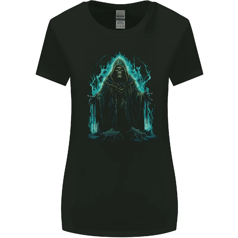 A Green Grim Reaper Womens Wider Cut T-Shirt Wool Fabric Cashmere Fabric Tweed Fabric A Green Grim Reaper Womens Wider Cut T-Shirt Wool Fabric Cashmere Fabric Tweed Fabric