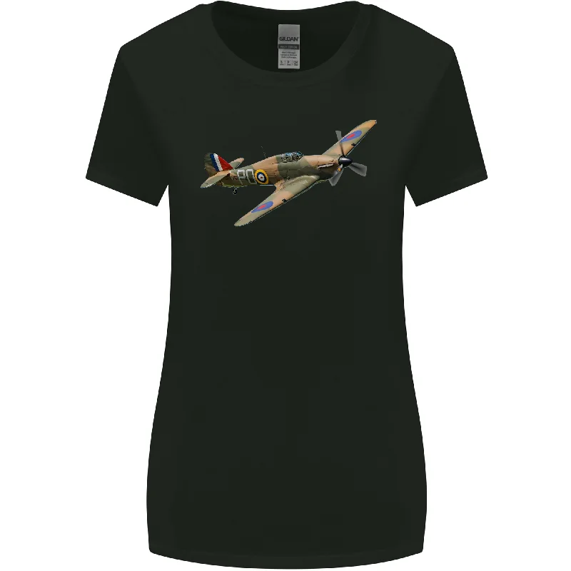 A Hawker Hurricane Flying Solo Womens Wider Cut T-Shirt Wool Fabric Cashmere Fabric Tweed Fabric A Hawker Hurricane Flying Solo Womens Wider Cut T-Shirt Wool Fabric Cashmere Fabric Tweed Fabric