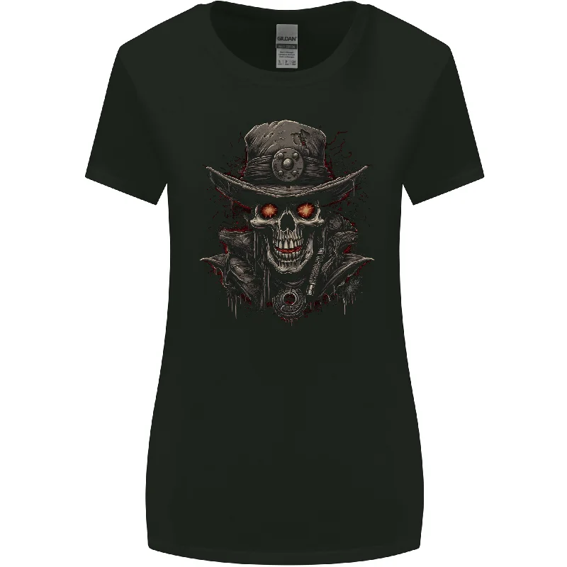 A Heavy Metal Skull Cowboy Demon Evil Womens Wider Cut T-Shirt Satin Blend Silk Blend Wool Blend A Heavy Metal Skull Cowboy Demon Evil Womens Wider Cut T-Shirt Satin Blend Silk Blend Wool Blend