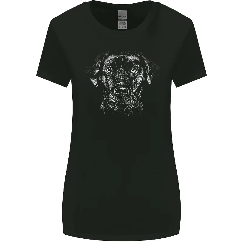 A Labrador Retriever Dog Womens Wider Cut T-Shirt Jersey Fabric Tulle Fabric Batik Fabric A Labrador Retriever Dog Womens Wider Cut T-Shirt Jersey Fabric Tulle Fabric Batik Fabric