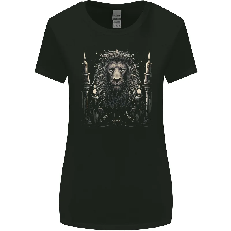 A Lion With Candles Womens Wider Cut T-Shirt Anti-Pilling Machine Wash Handmade