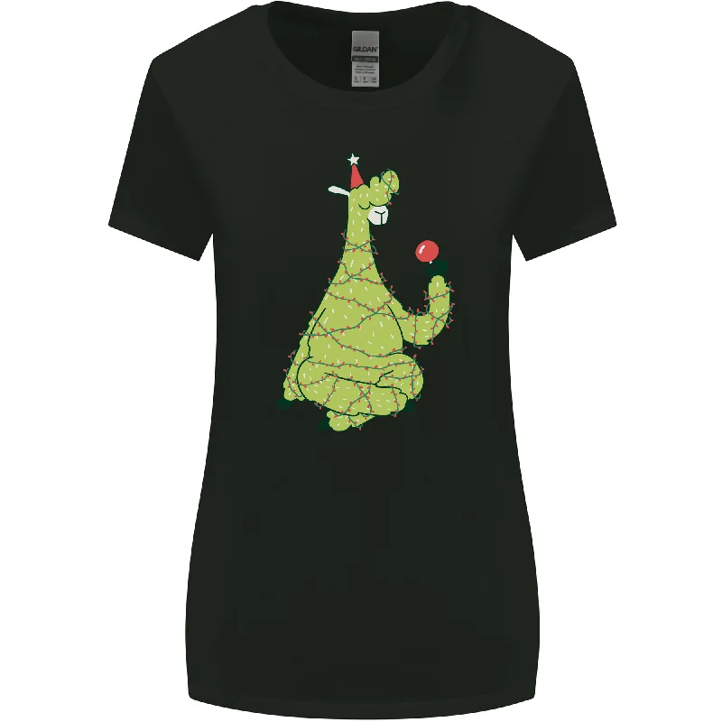 A Llama Wearing a Christmas Hat Xmas Womens Wider Cut T-Shirt Faux Fur Fabric Real Fur Fabric Shearling Fabric A Llama Wearing a Christmas Hat Xmas Womens Wider Cut T-Shirt Faux Fur Fabric Real Fur Fabric Shearling Fabric