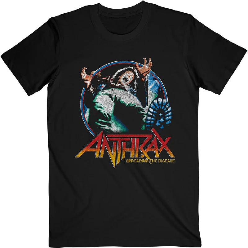 Anthrax | Official Band T-Shirt | Spreading Vignette Faux Fur Fabric Real Fur Fabric Shearling Fabric