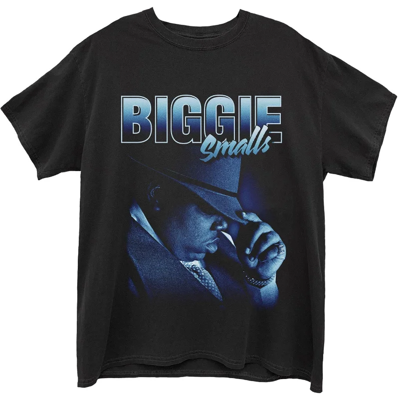 Biggie Smalls | Official Band T-Shirt | Hat Notch Collar Peter Pan Collar Cowl Neck