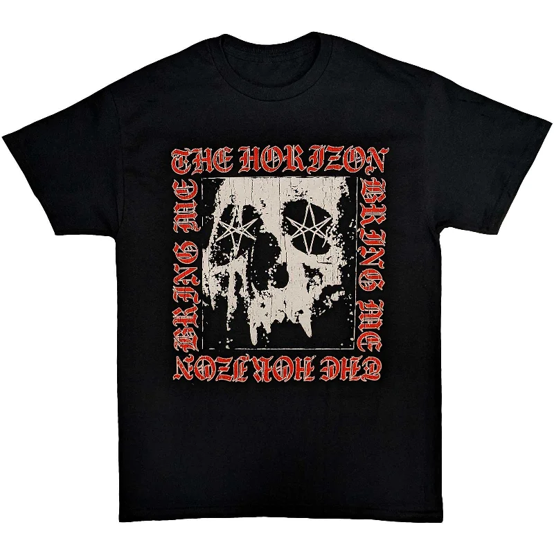 Bring Me The Horizon | Official Band T-Shirt | Metal Logo Skull Spandex Blend Rayon Blend Denim Blend