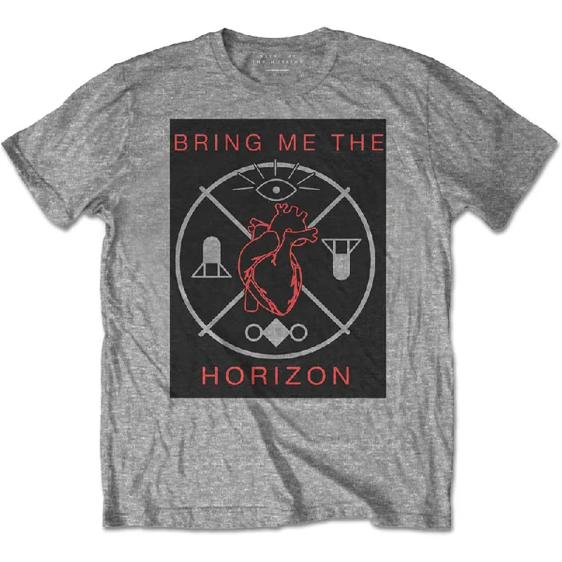 Bring Me The Horizon | Official Band T-Shirt | Heart & Symbols Collared Crew Neck Turtle Neck