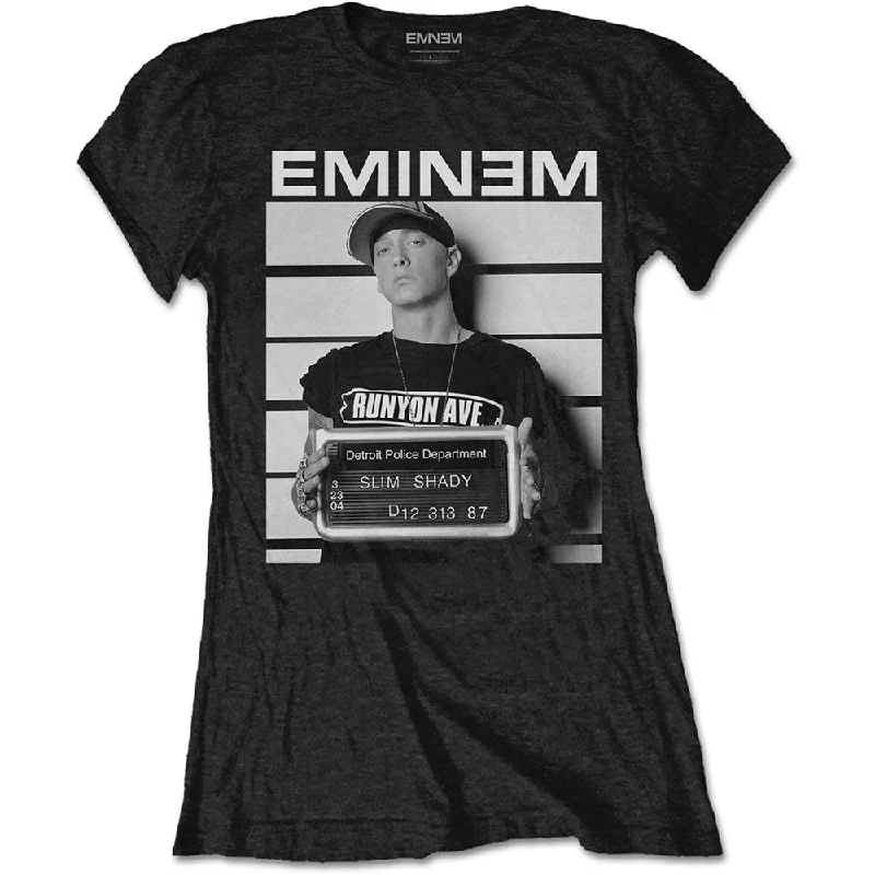 Eminem Ladies T-Shirt: Arrest Chenille Blend Fleece Blend Nylon Blend