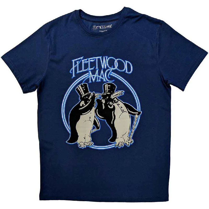 Fleetwood Mac | Official Band T-Shirt | Penguins Blue Chenille Fabric Brocade Fabric Lace Fabric