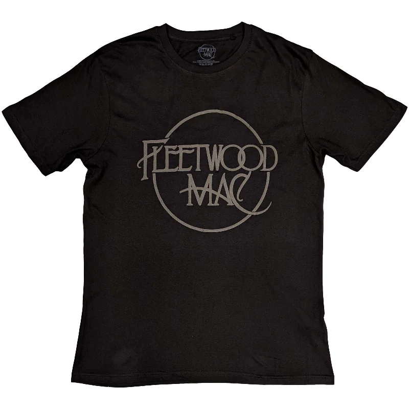 Fleetwood Mac | Official Band T-Shirt | Classic Logo (Hi-Build) Striped Floral Plaid