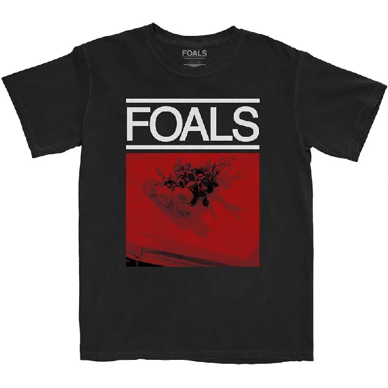 Foals | Official Band T-Shirt | Red Roses Striped Floral Plaid