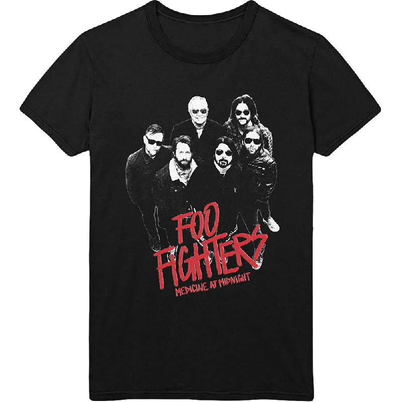 Foo Fighters | Official Band T-Shirt | Medicine At Midnight Photo Welt Pockets Slit Pockets Flap Pockets