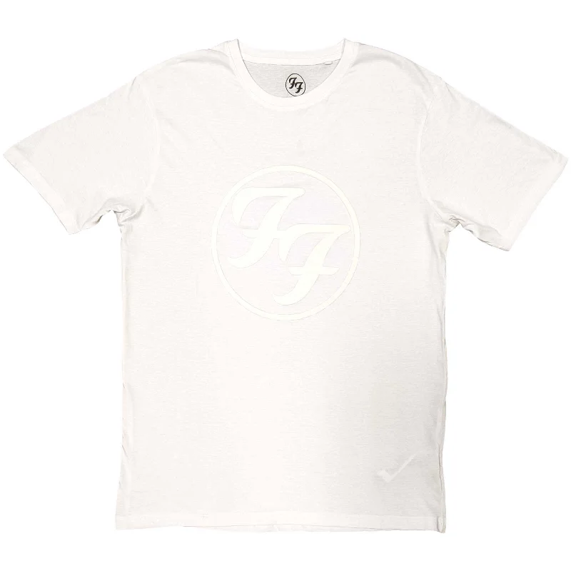 Foo Fighters | Official Band T-Shirt | FF Logo (Hi-Build) Graphic T-Shirt Round Neck Polyester