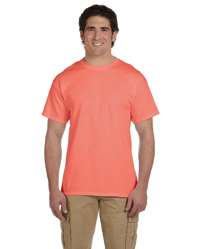 Fruit of the Loom 100% Cotton T-Shirt | Retro Hth Coral Satin Fabric Silk Fabric Chiffon Fabric Fruit of the Loom 100% Cotton T-Shirt | Retro Hth Coral Satin Fabric Silk Fabric Chiffon Fabric
