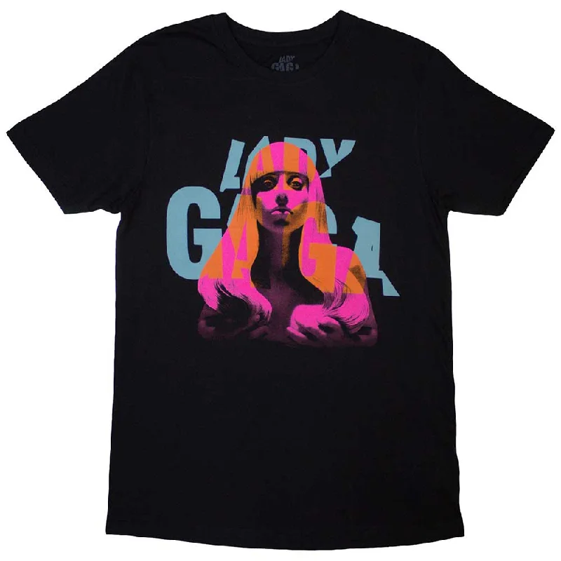 Lady Gaga | Official Band T-Shirt | Artpop Cover (Back Print) Graphic T-Shirt Round Neck Polyester Lady Gaga | Official Band T-Shirt | Artpop Cover (Back Print) Graphic T-Shirt Round Neck Polyester