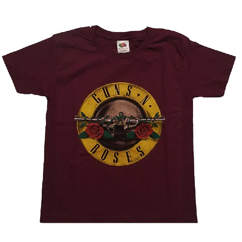 Guns N' Roses Kids T-Shirt: Classic Logo Spandex Blend Rayon Blend Denim Blend