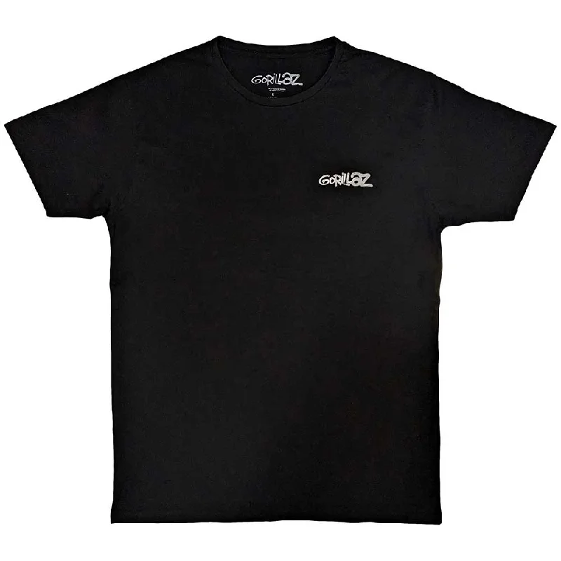 Gorillaz | Official Band T-Shirt | Pocket Spray - George Group (Back Print) Elasticated Padded Insulated Gorillaz | Official Band T-Shirt | Pocket Spray - George Group (Back Print) Elasticated Padded Insulated