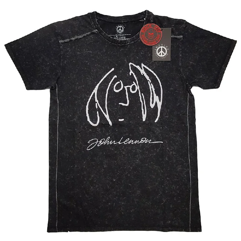 John Lennon Snow Wash T-Shirt: Self Portrait Fleece Nylon Spandex