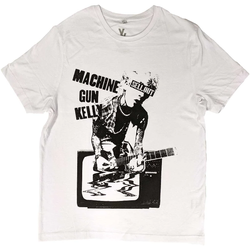 Machine Gun Kelly | Official Band T-Shirt | TV Warp Nylon Fabric Polyester Fabric Spandex Fabric