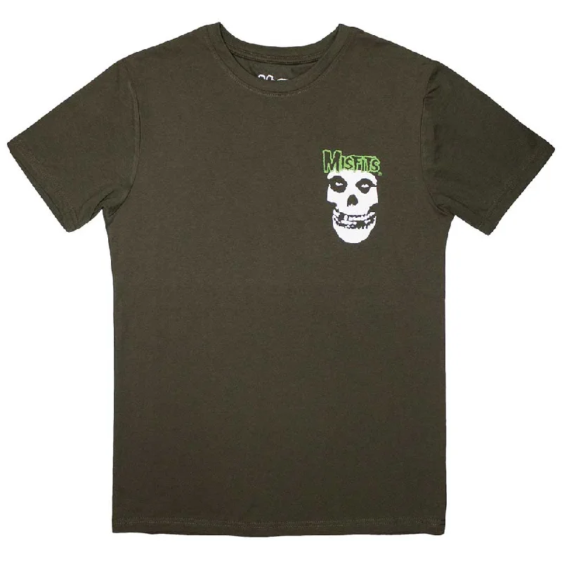 Misfits | Official Band T-Shirt | Mini Skull & Logo Chenille Brocade Lace