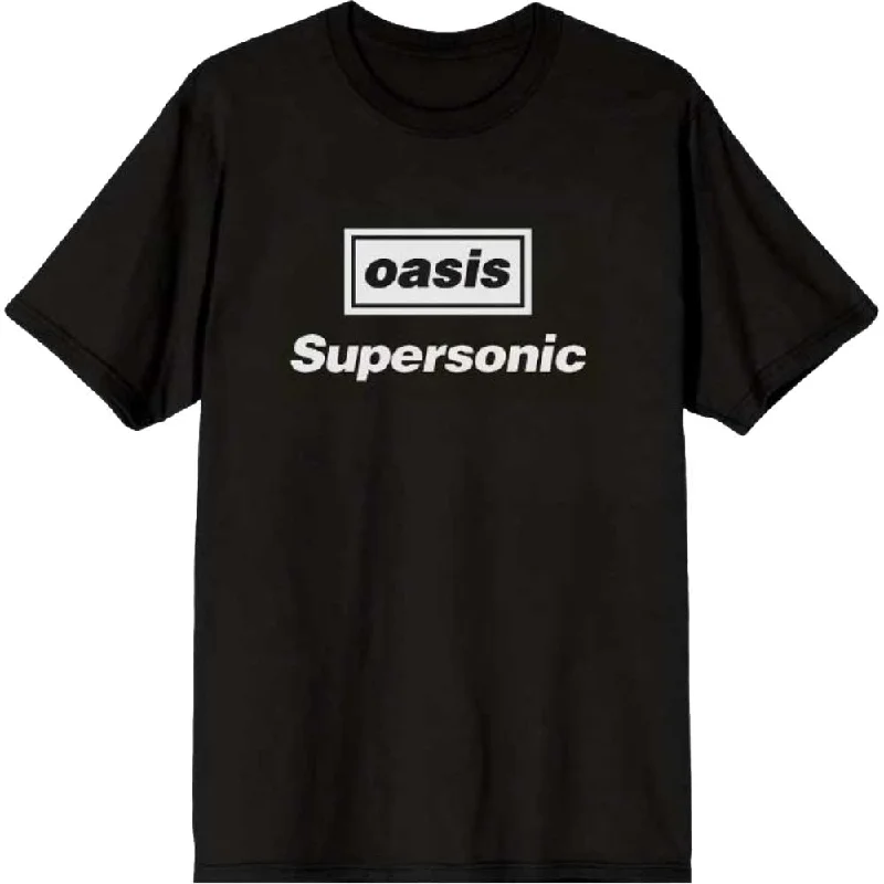 Oasis | Official Band T-Shirt | Supersonic Title Front Pockets Side Pockets Patch Pockets Oasis | Official Band T-Shirt | Supersonic Title Front Pockets Side Pockets Patch Pockets