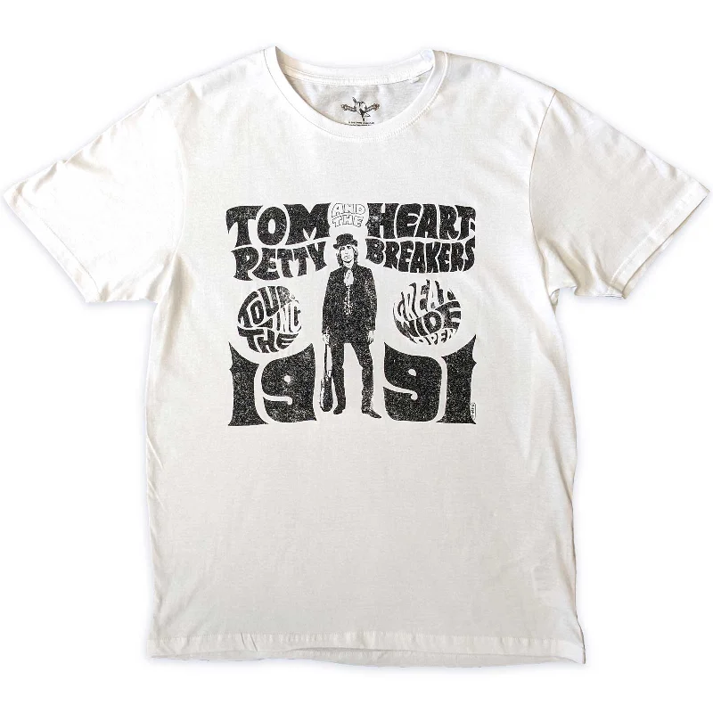 Tom Petty & The Heartbreakers | Official Band T-Shirt | Great Wide Open Tour Print Jacquard Patchwork