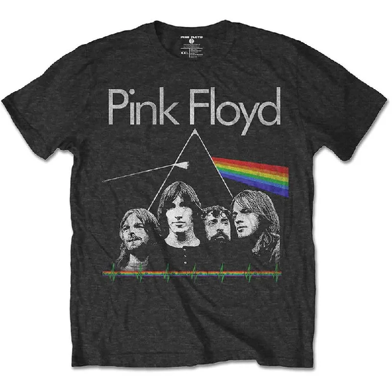 Pink Floyd Kids T-Shirt: DSOTH Band & Pulse Striped Floral Plaid