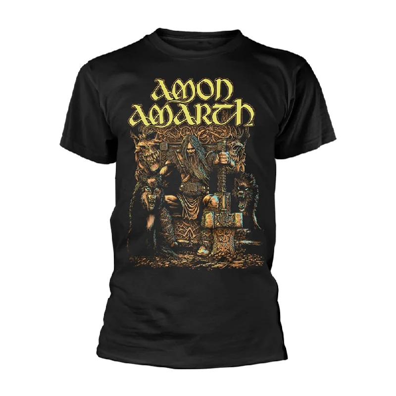 Amon Amarth Unisex T-shirt: Thor Mesh Blend Leather Blend Suede Blend