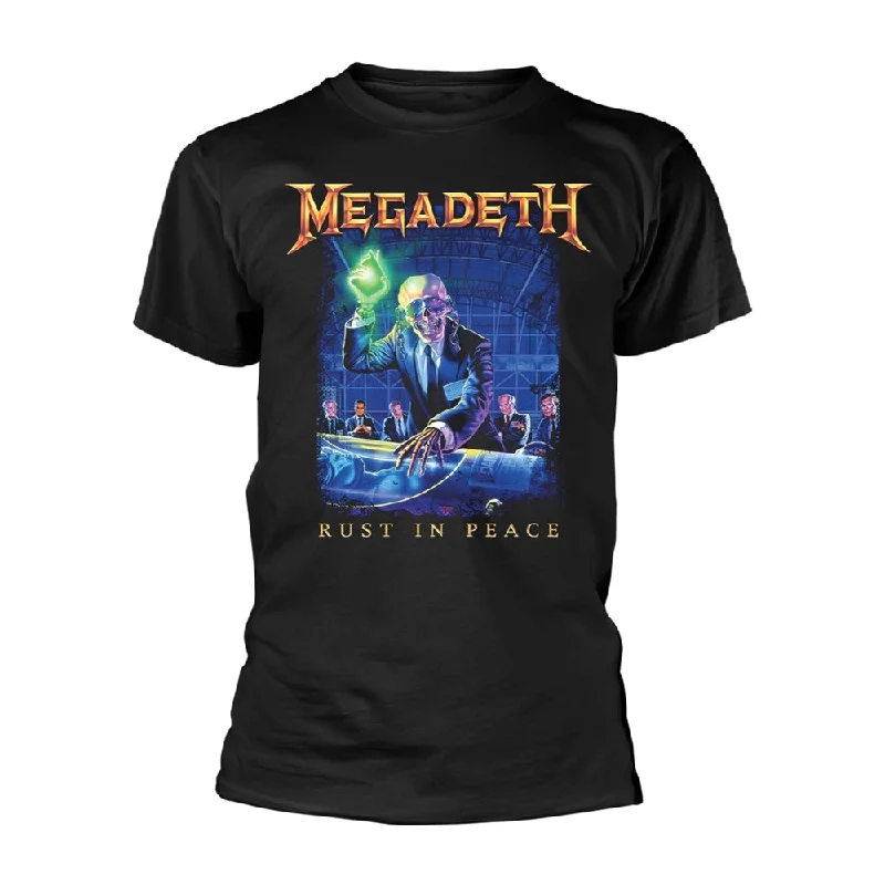 Megadeth | Official Band T-shirt | Rust In Peace PH (back print) Satin Blend Silk Blend Wool Blend Megadeth | Official Band T-shirt | Rust In Peace PH (back print) Satin Blend Silk Blend Wool Blend