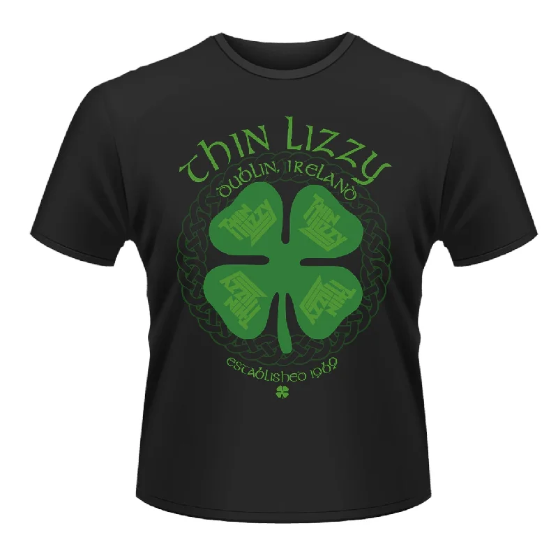 Thin Lizzy Unisex T-shirt: Four Leaf Clover Plaid T-Shirt Polka Dot Checkered