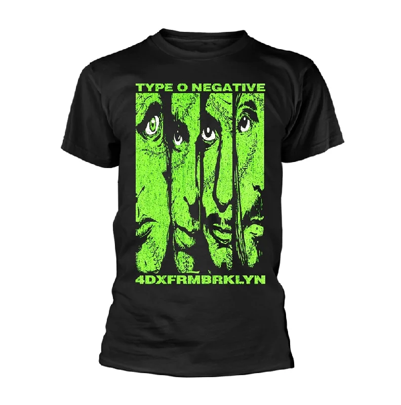 Type O Negative Unisex T-shirt: Faces Striped Floral Plaid