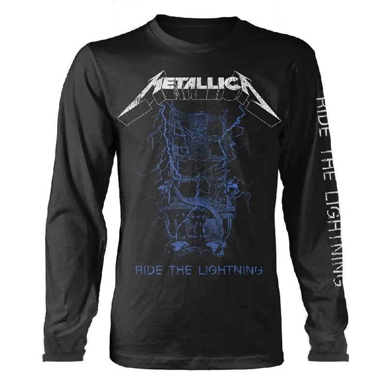 Metallica | Official Band Long Sleeved T-shirt | Fade To Black (back print) V-Neck T-Shirt Long Sleeve Cotton Metallica | Official Band Long Sleeved T-shirt | Fade To Black (back print) V-Neck T-Shirt Long Sleeve Cotton