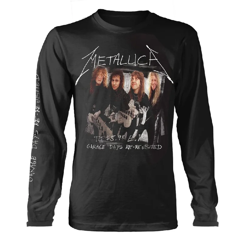 Metallica | Official Band Long Sleeved T-shirt | Garage Cover Embroidered Appliqued Beaded Metallica | Official Band Long Sleeved T-shirt | Garage Cover Embroidered Appliqued Beaded