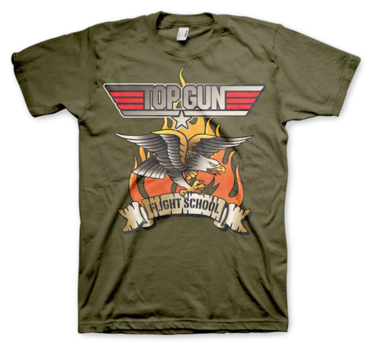 Top Gun | Official Band T-Shirt | Flying Eagle Zippered Buttoned Snapped