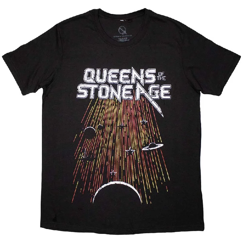 Queens Of The Stone Age | Official Band T-Shirt | Meteor Shower Collared Crew Neck Turtle Neck Queens Of The Stone Age | Official Band T-Shirt | Meteor Shower Collared Crew Neck Turtle Neck