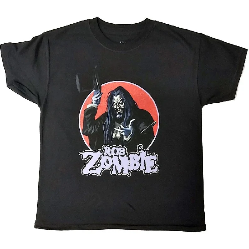 Rob Zombie Kids T-Shirt: Magician Graphic Embroidered Appliqued