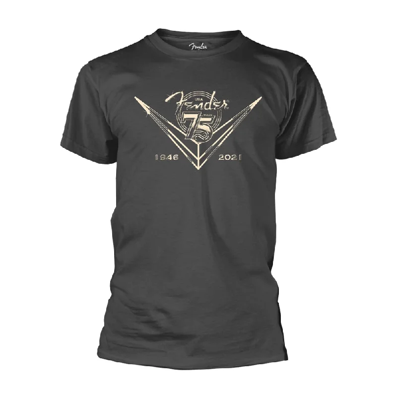 Fender Unisex T-shirt: Bevelled Cashmere Blend Cotton Blend Poly Blend