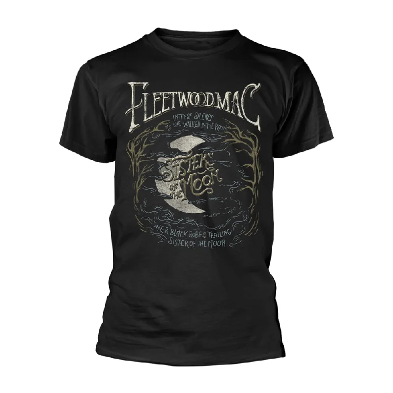 Fleetwood Mac Unisex T-shirt: Sisters Of The Moon (Black) Print Jacquard Patchwork