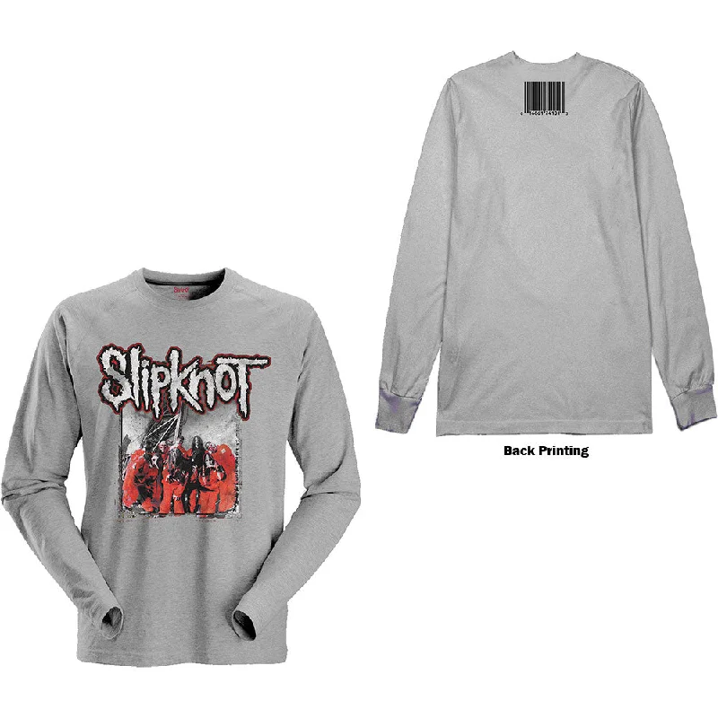 Slipknot Unisex Long Sleeved T-Shirt: Self-Titled (Back Print) Collared Crew Neck Turtle Neck