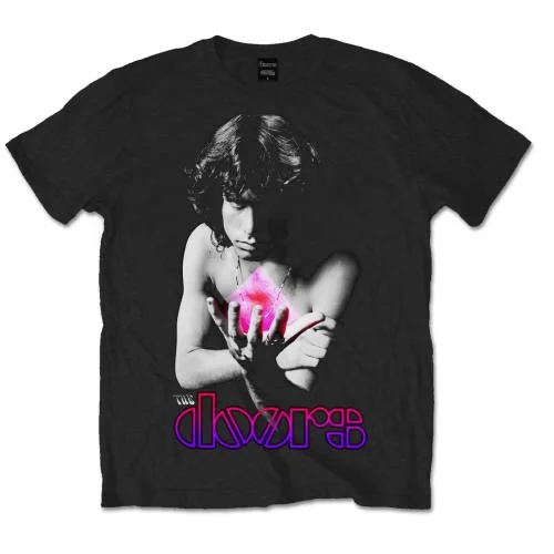 The Doors | Official Band T-Shirt | Psychedelic Jim Mesh Canvas Denim